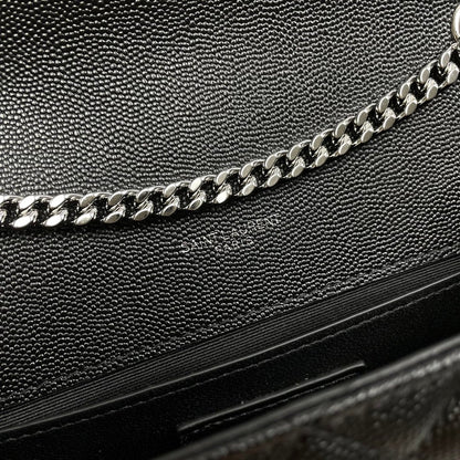 YSL Small Envelope Bag in Grained Embossed Quilted Leather