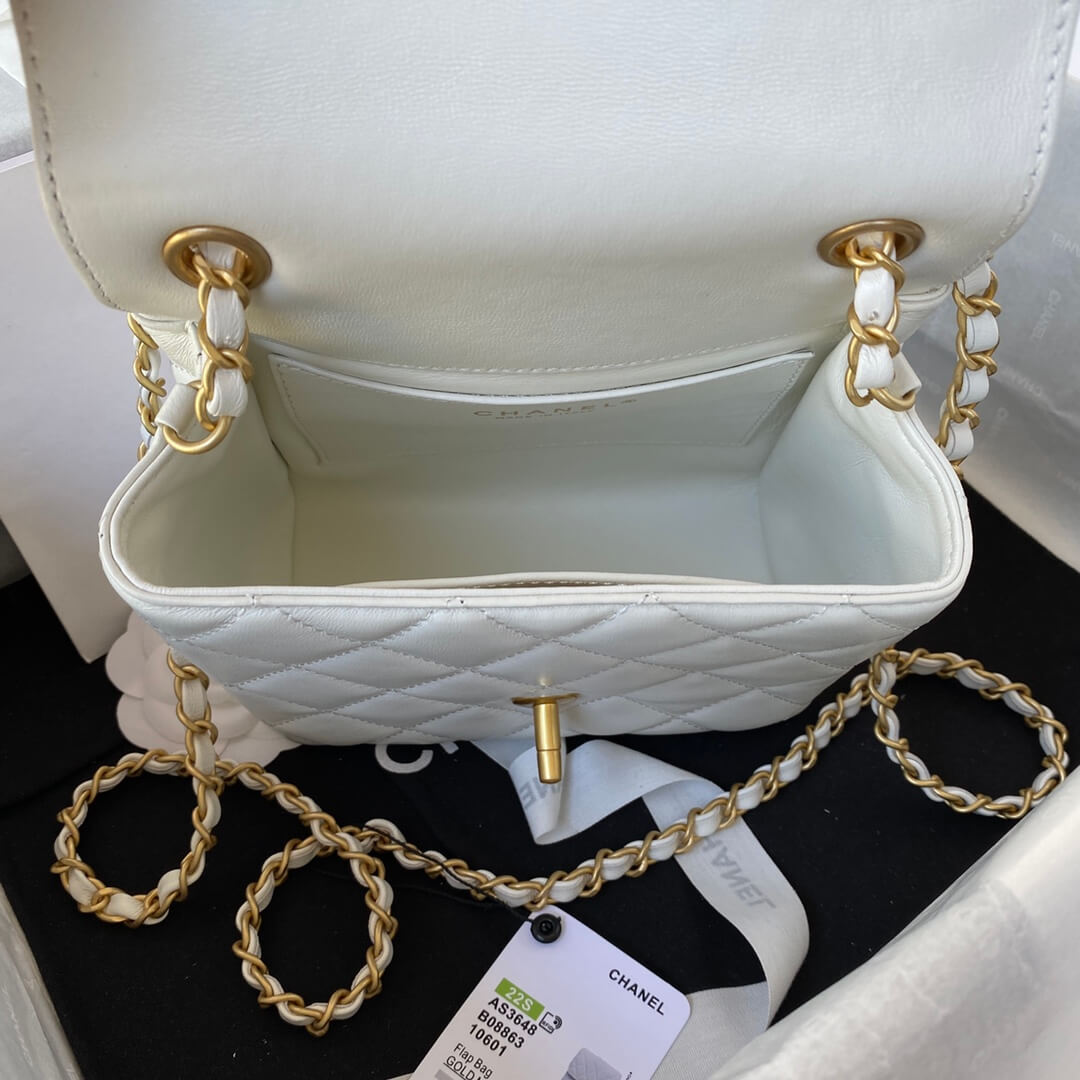 Chanel Retro White Gold Mini Bag