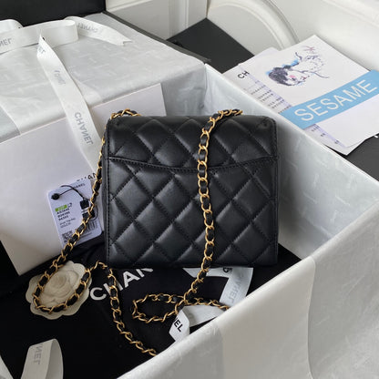Chanel Retro Black Gold Mini Bag