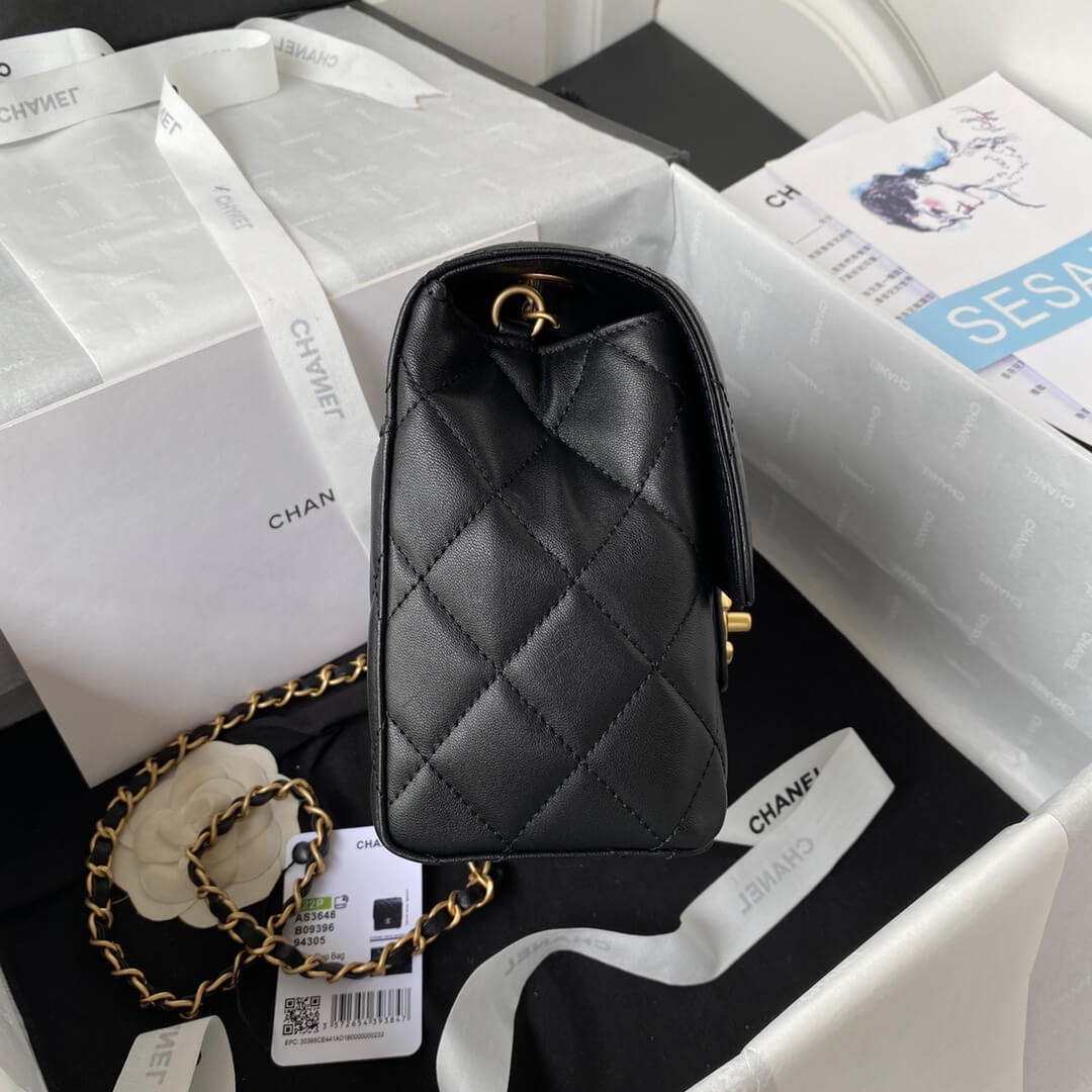 Chanel Retro Black Gold Mini Bag
