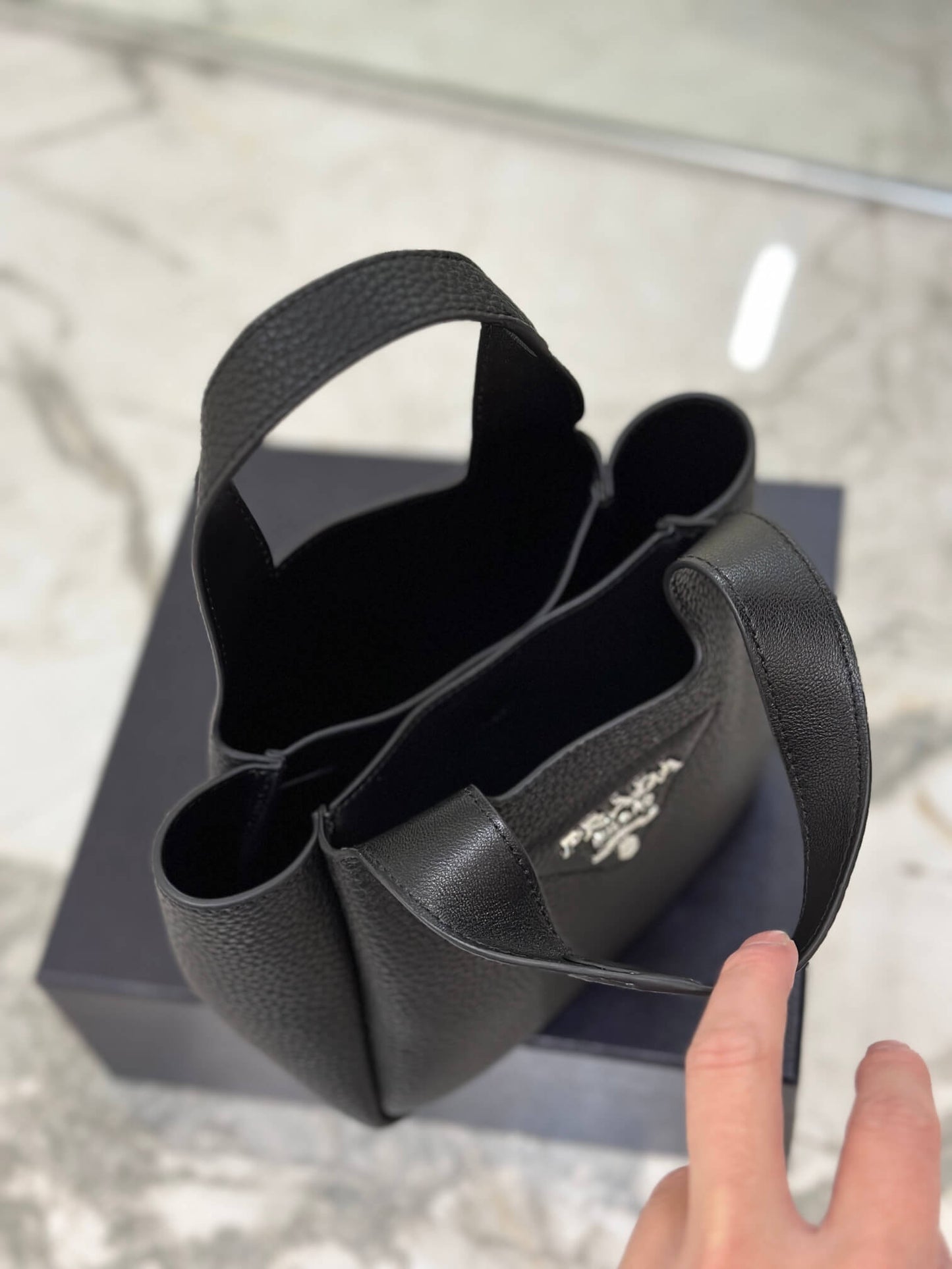Prada Basket Bucket Bag