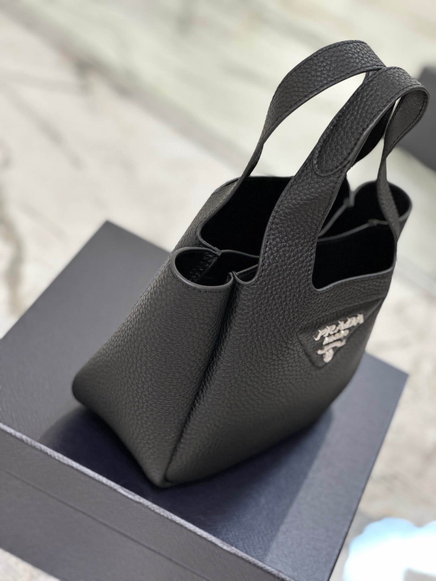 Prada Basket Bucket Bag