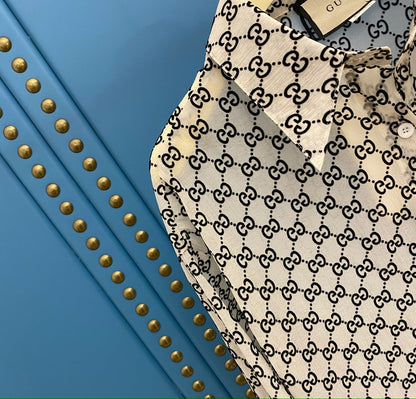 Gucci Flocked-Jacquard Double Wrinkle Shirt
