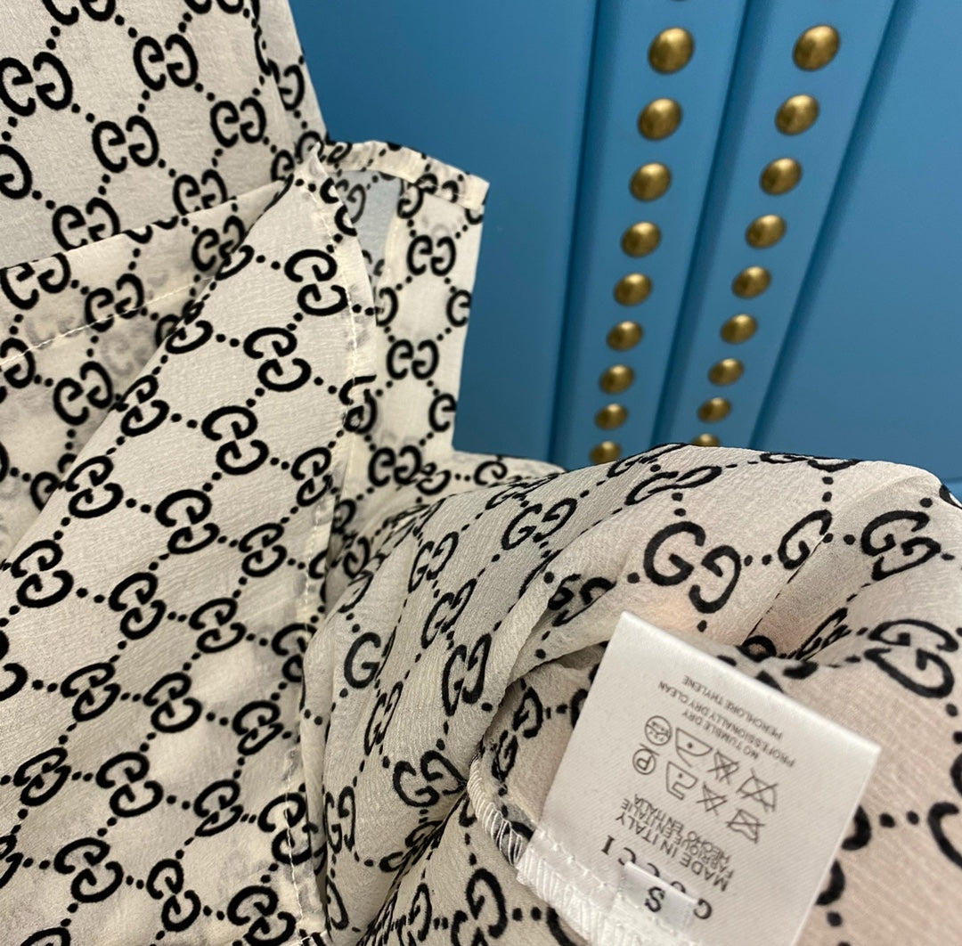 Gucci Flocked-Jacquard Double Wrinkle Shirt