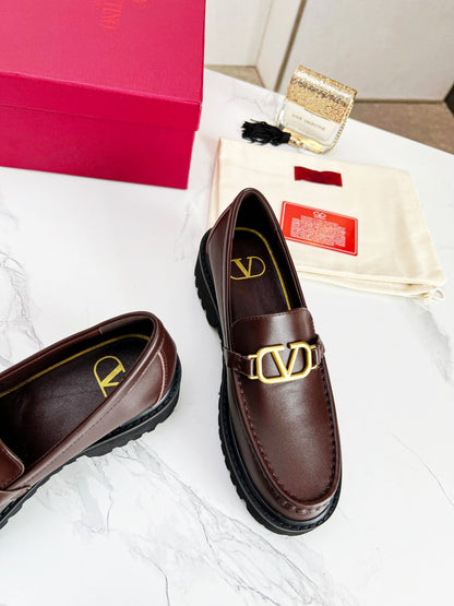 Valentino V Logo Loafers