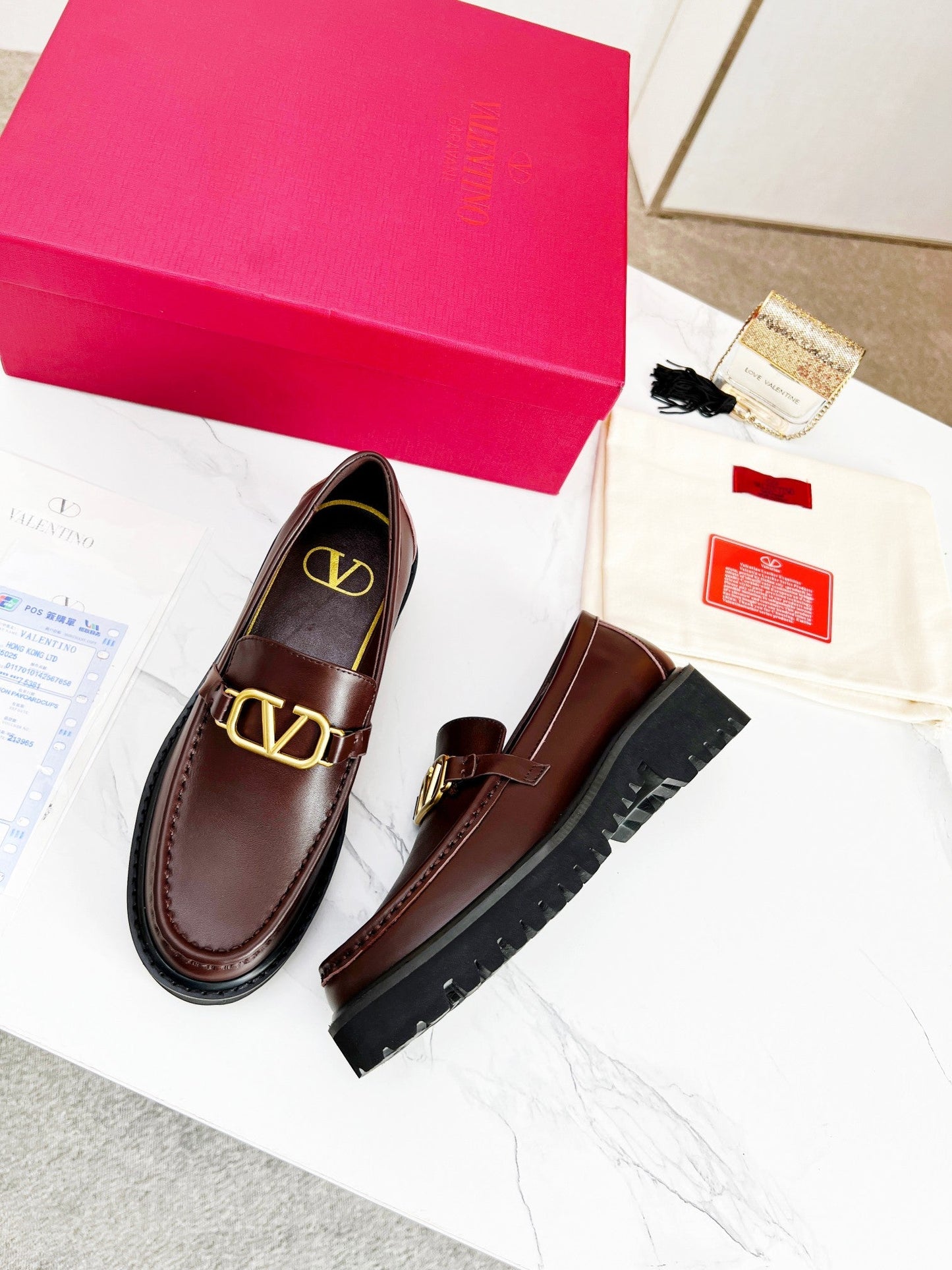 Valentino V Logo Loafers