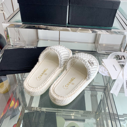 Chanel 2022ss Woven Slippers