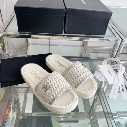 Chanel 2022ss Woven Slippers