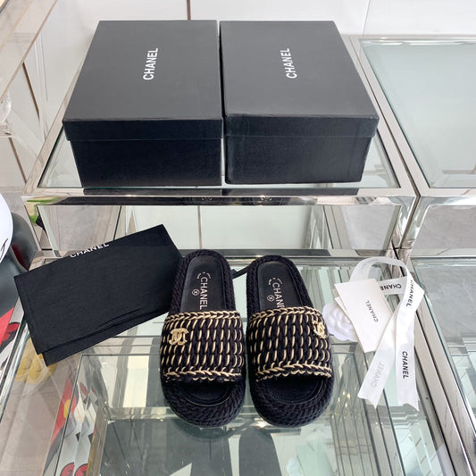Chanel 2022ss Woven Slippers