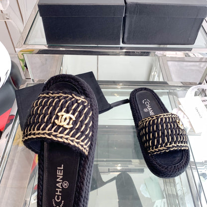 Chanel 2022ss Woven Slippers