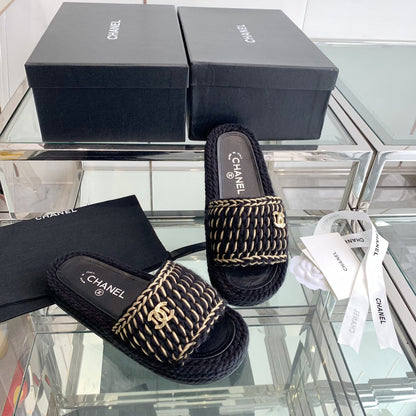 Chanel 2022ss Woven Slippers