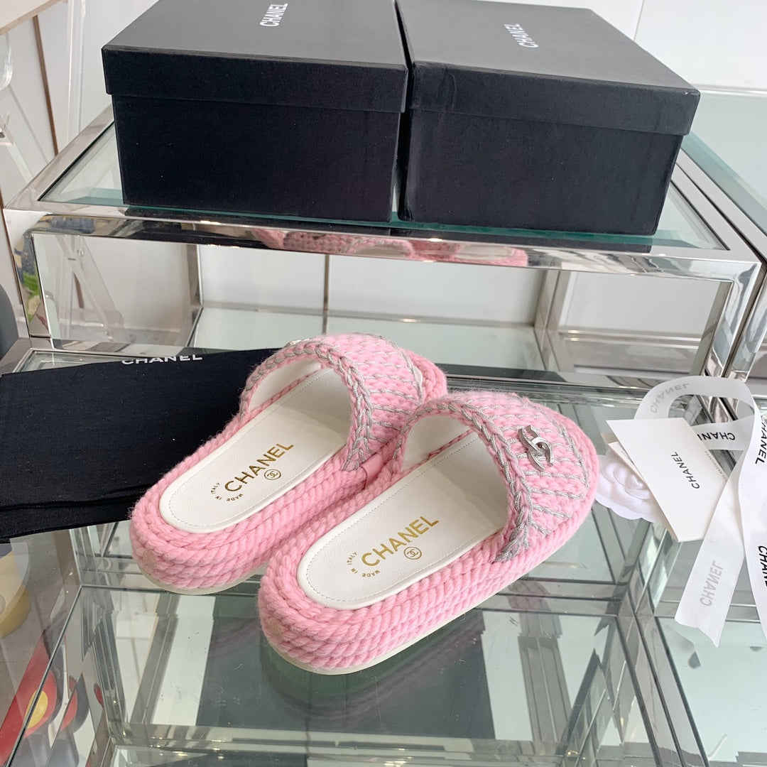 Chanel 2022ss Woven Slippers