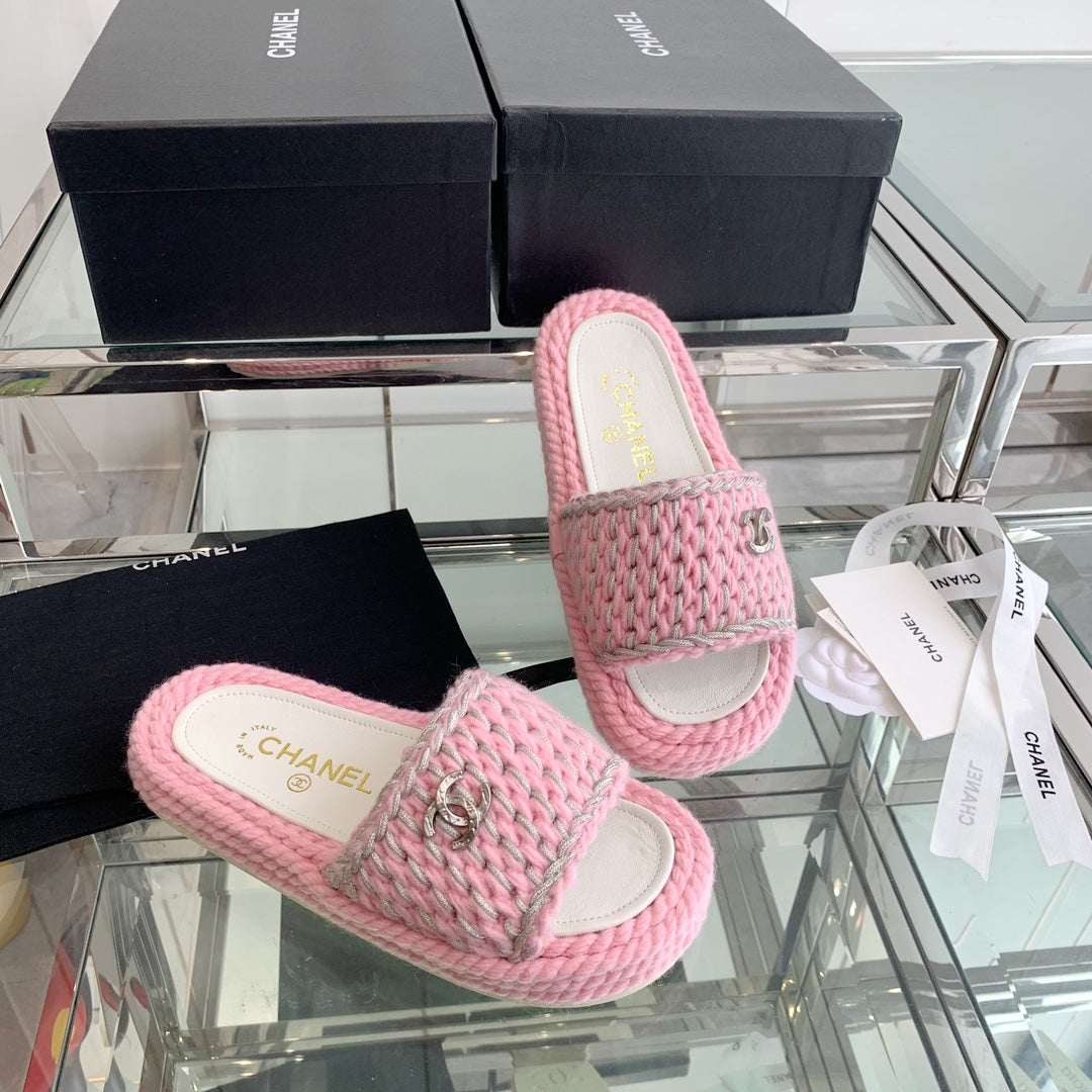 Chanel 2022ss Woven Slippers