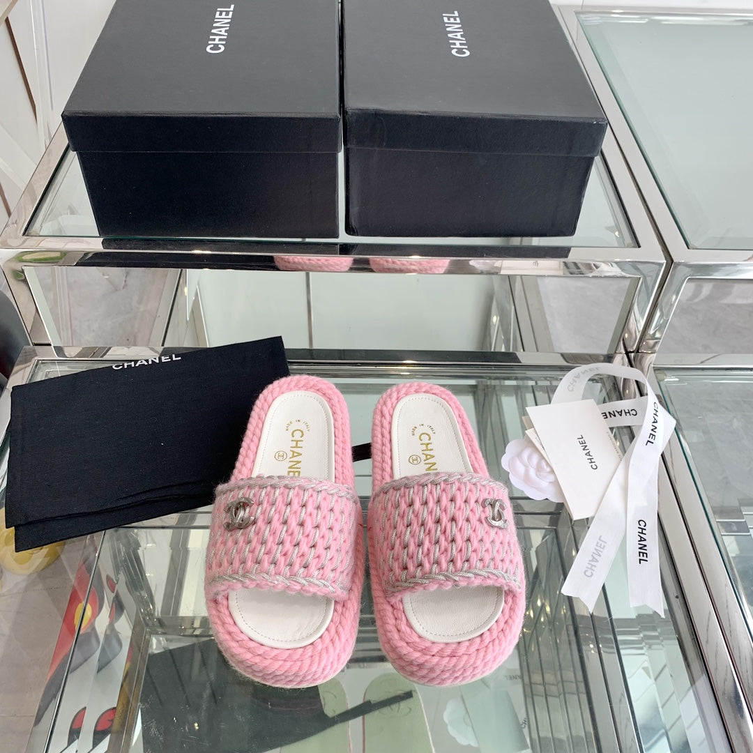 Chanel 2022ss Woven Slippers