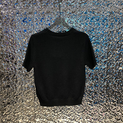 CHANEL New Short-Sleeved Knitted Top