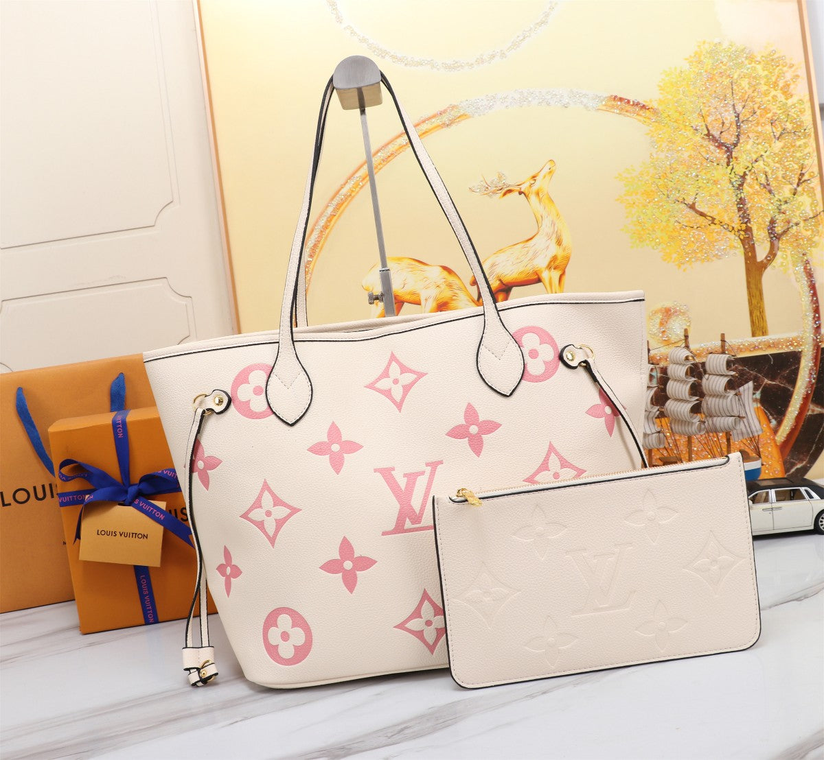 LV Neverfull Medium Shopping Bag