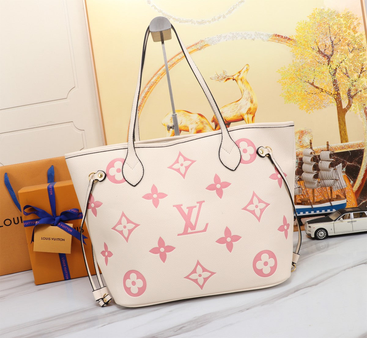 LV Neverfull Medium Shopping Bag