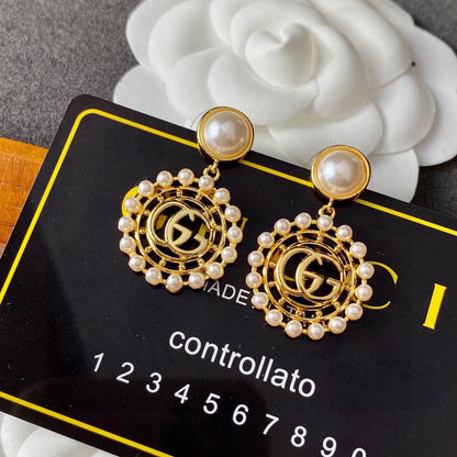 Gucci Double G Stud Earrings Necklace