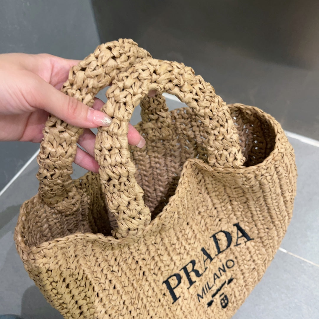 PRADA New Fiber Papyrus Weaving Bag