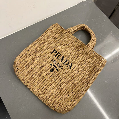 PRADA New Fiber Papyrus Weaving Bag