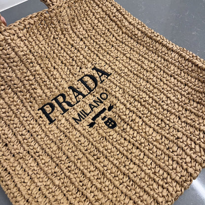 PRADA New Fiber Papyrus Weaving Bag