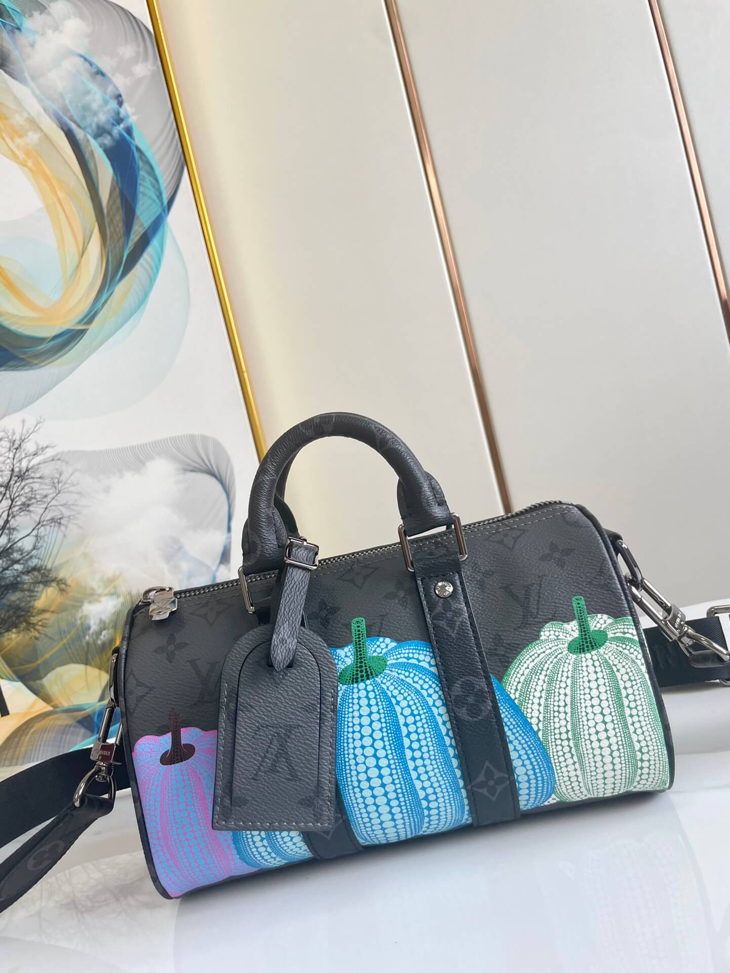 LV KEEPALL Pumpkin Pillow Bag