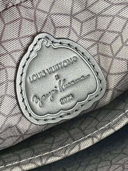 LV TRIO Pumpkin Black Flower Messenger Bag