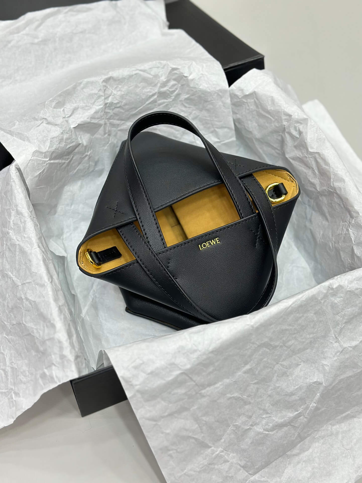 Loewe Puzzle Fold Bag in Black