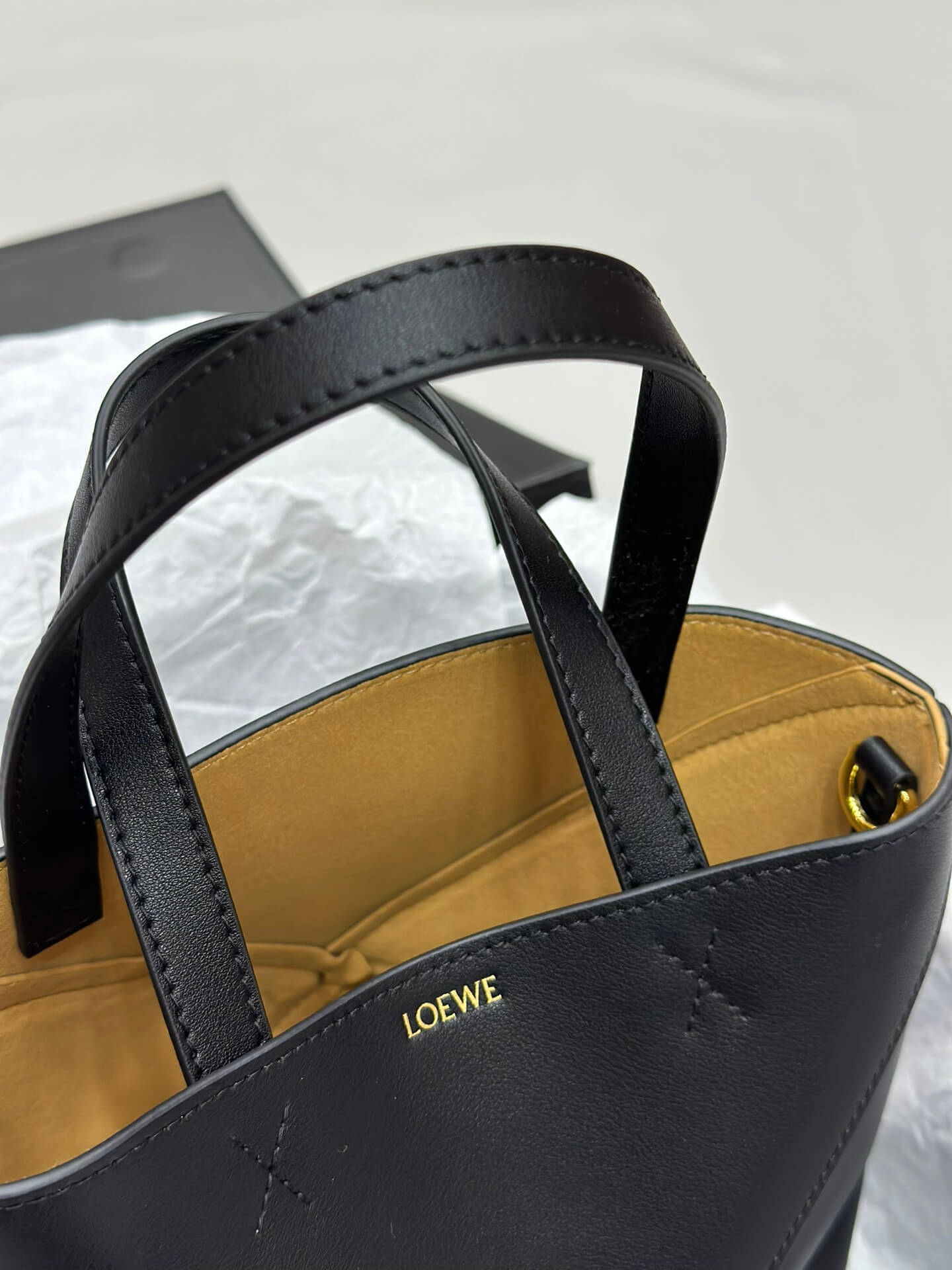 Loewe Puzzle Fold Bag in Black