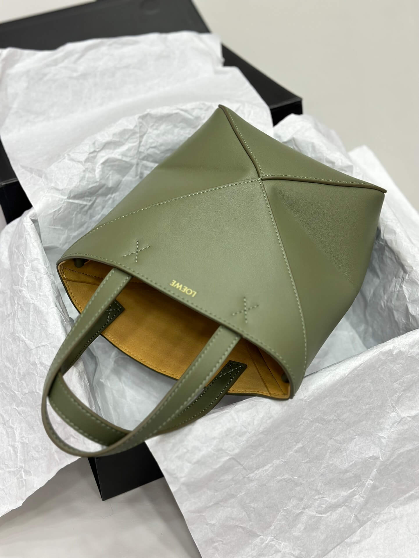 Loewe Puzzle Fold Bag in Green