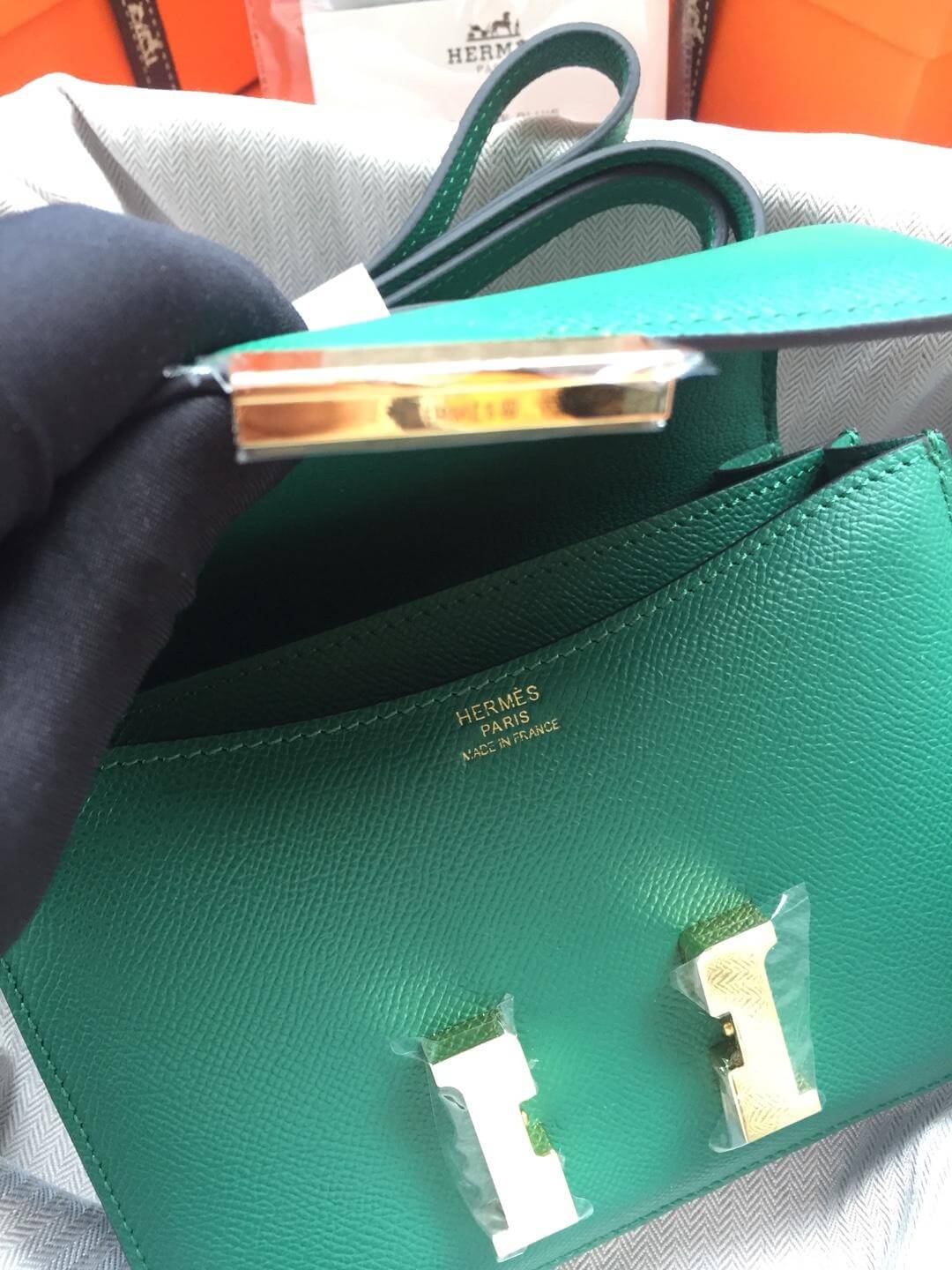 Hermes Constance Green Bag