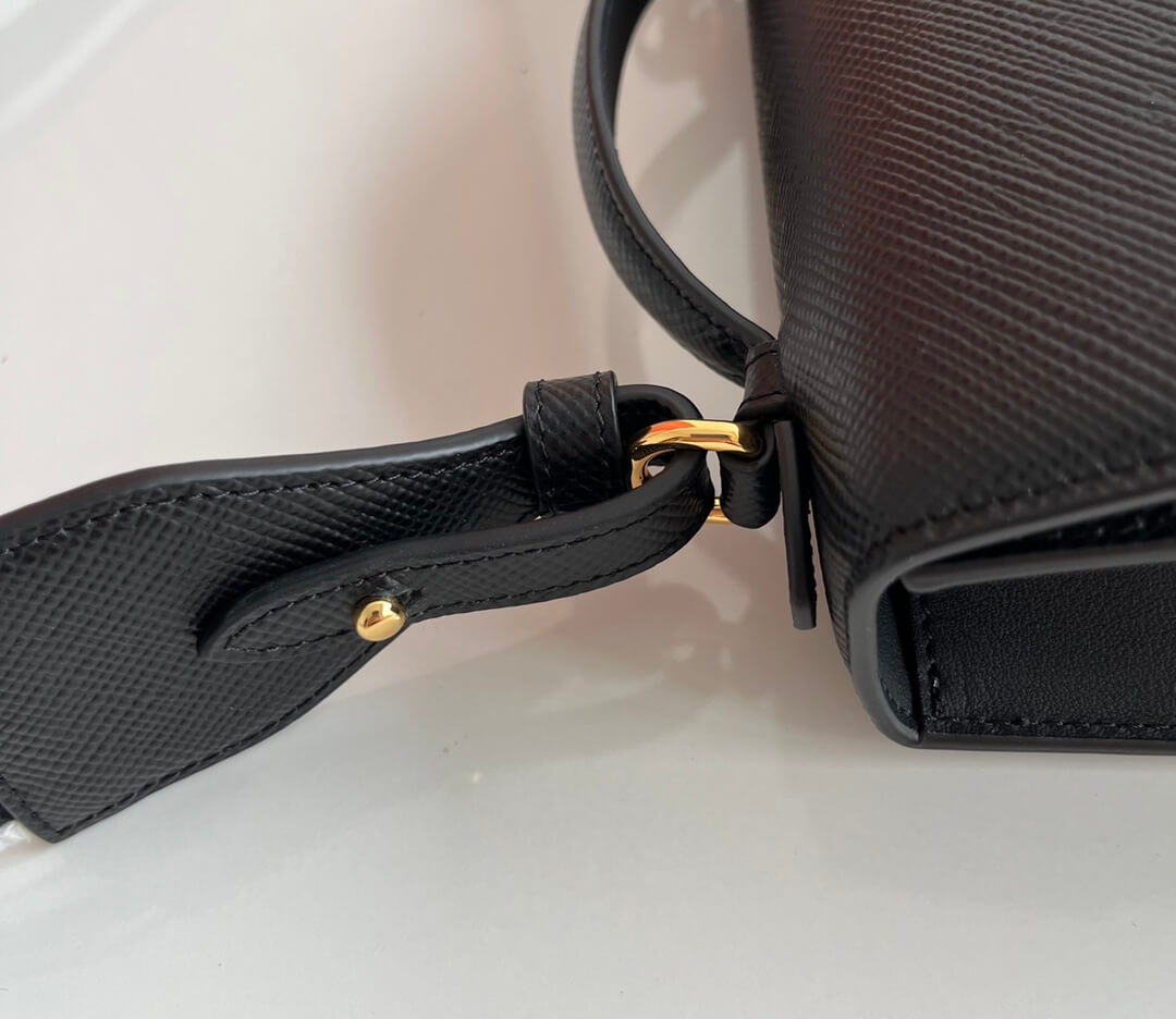 Prada Lettering Logo Tote Bag in Black