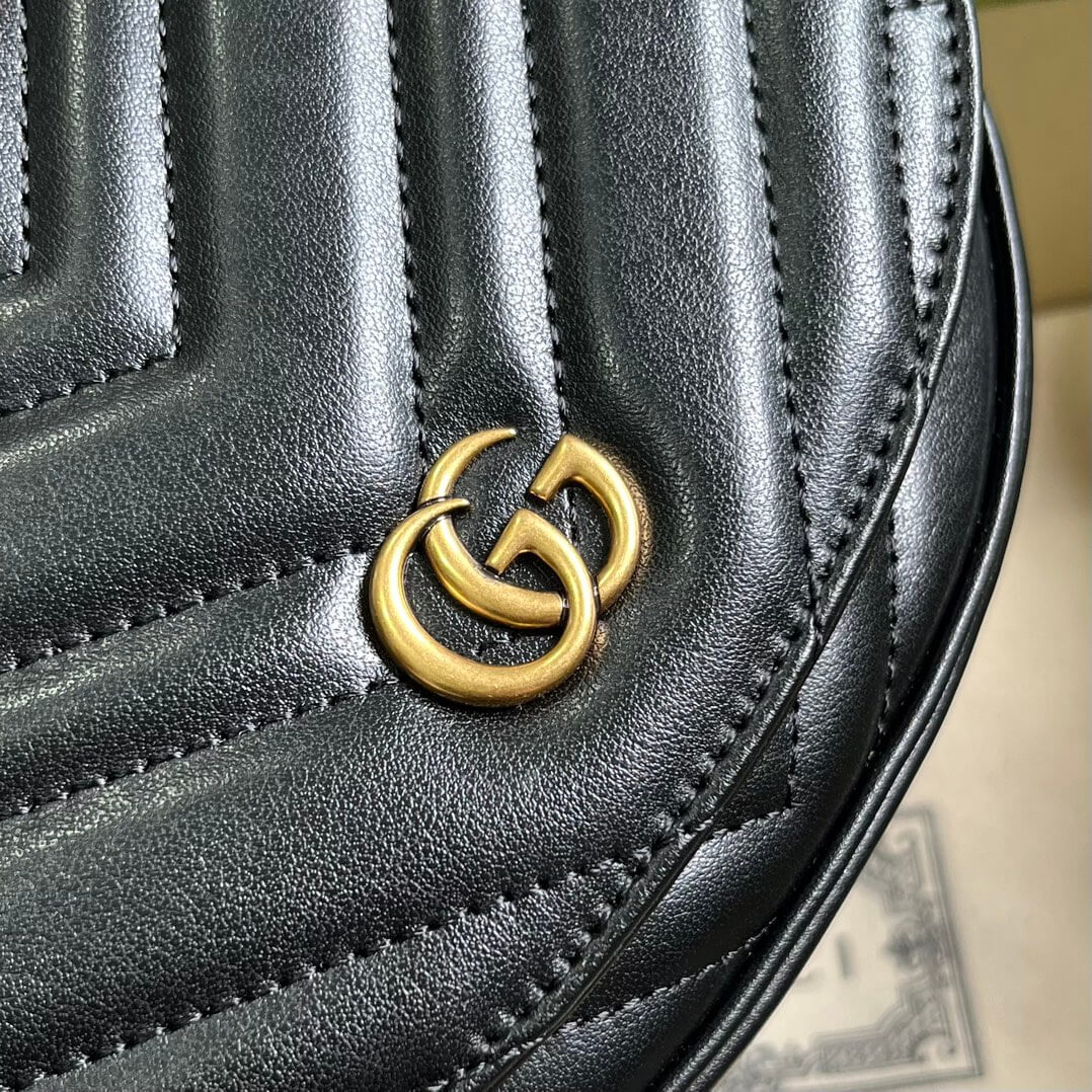 Gucci Mini GG Marmont Leather Shoulder Bag