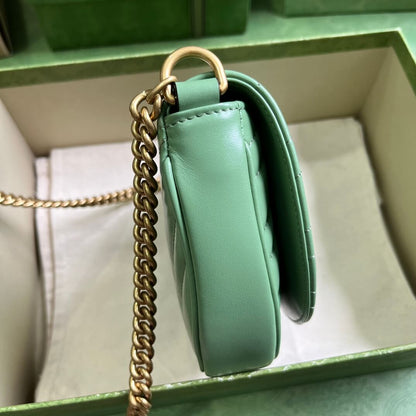 Gucci Mini GG Marmont Leather Shoulder Bag