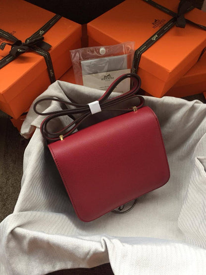 Hermes Constance Brownish Crimson Bag