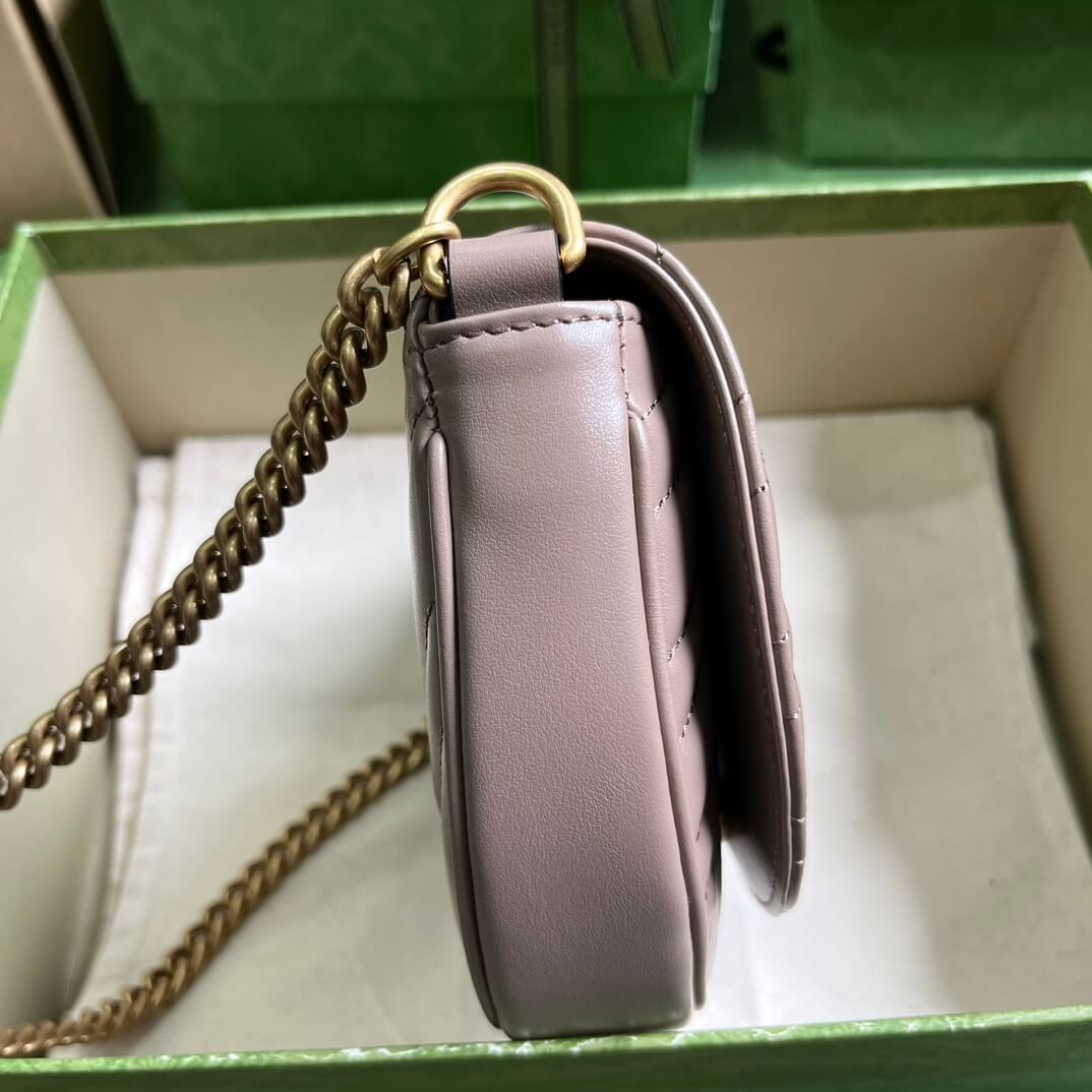 Gucci Mini GG Marmont Leather Shoulder Bag