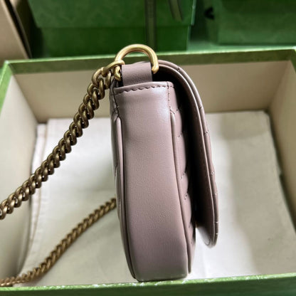 Gucci Mini GG Marmont Leather Shoulder Bag