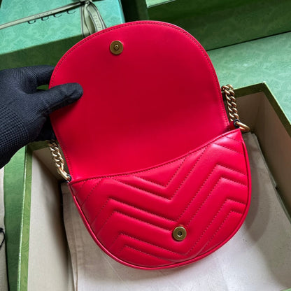 Gucci Mini GG Marmont Leather Shoulder Bag
