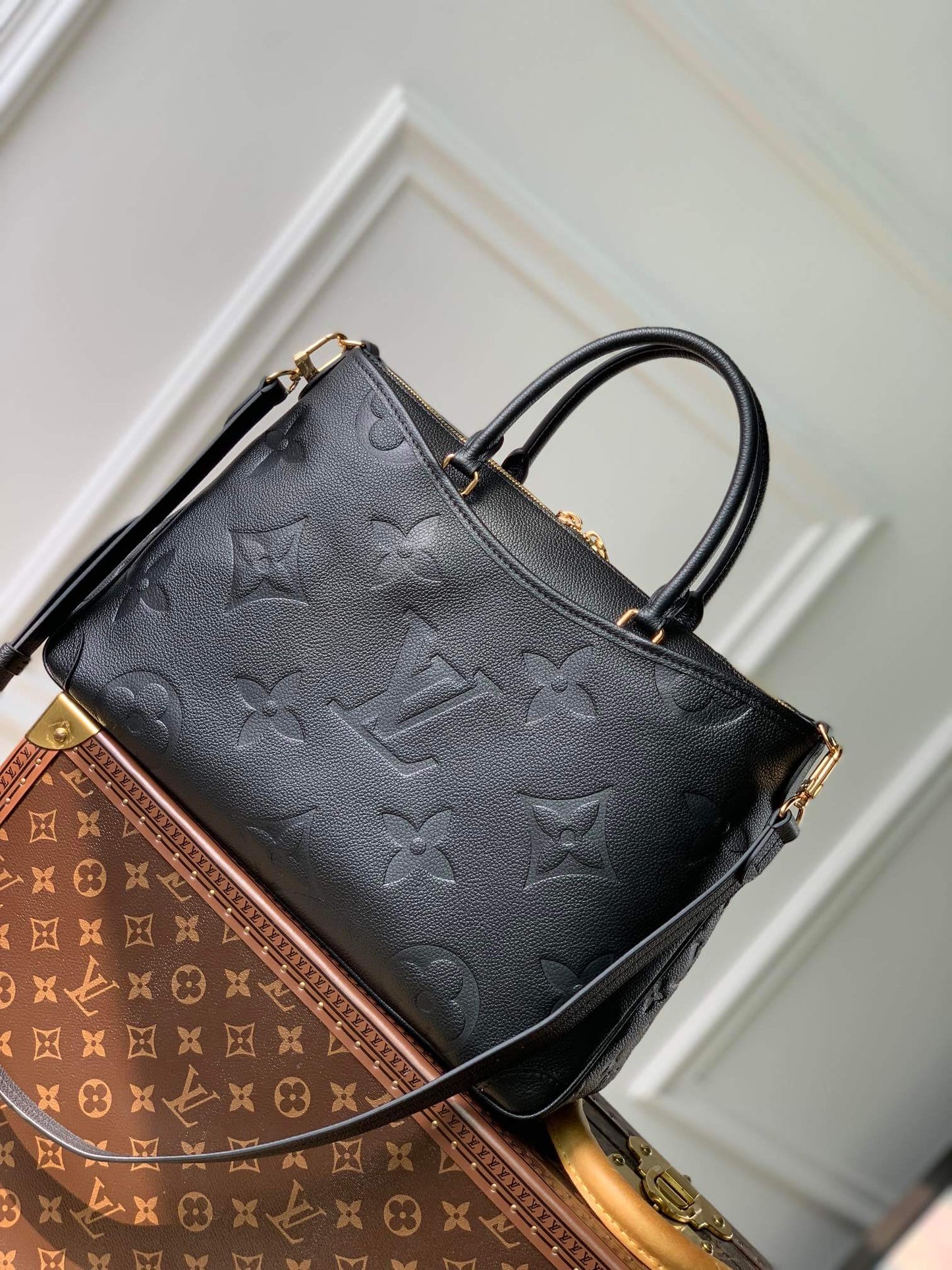 LV Trianon Bag In Monogram Empreinte Leather