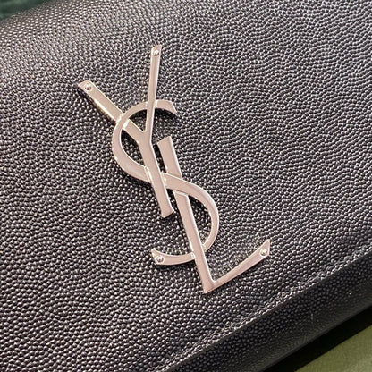 YSL Kate Black Bag Silver Hardware