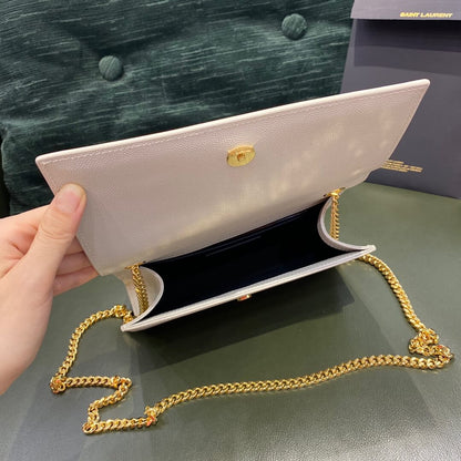 YSL Kate White Bag Gold Hardware