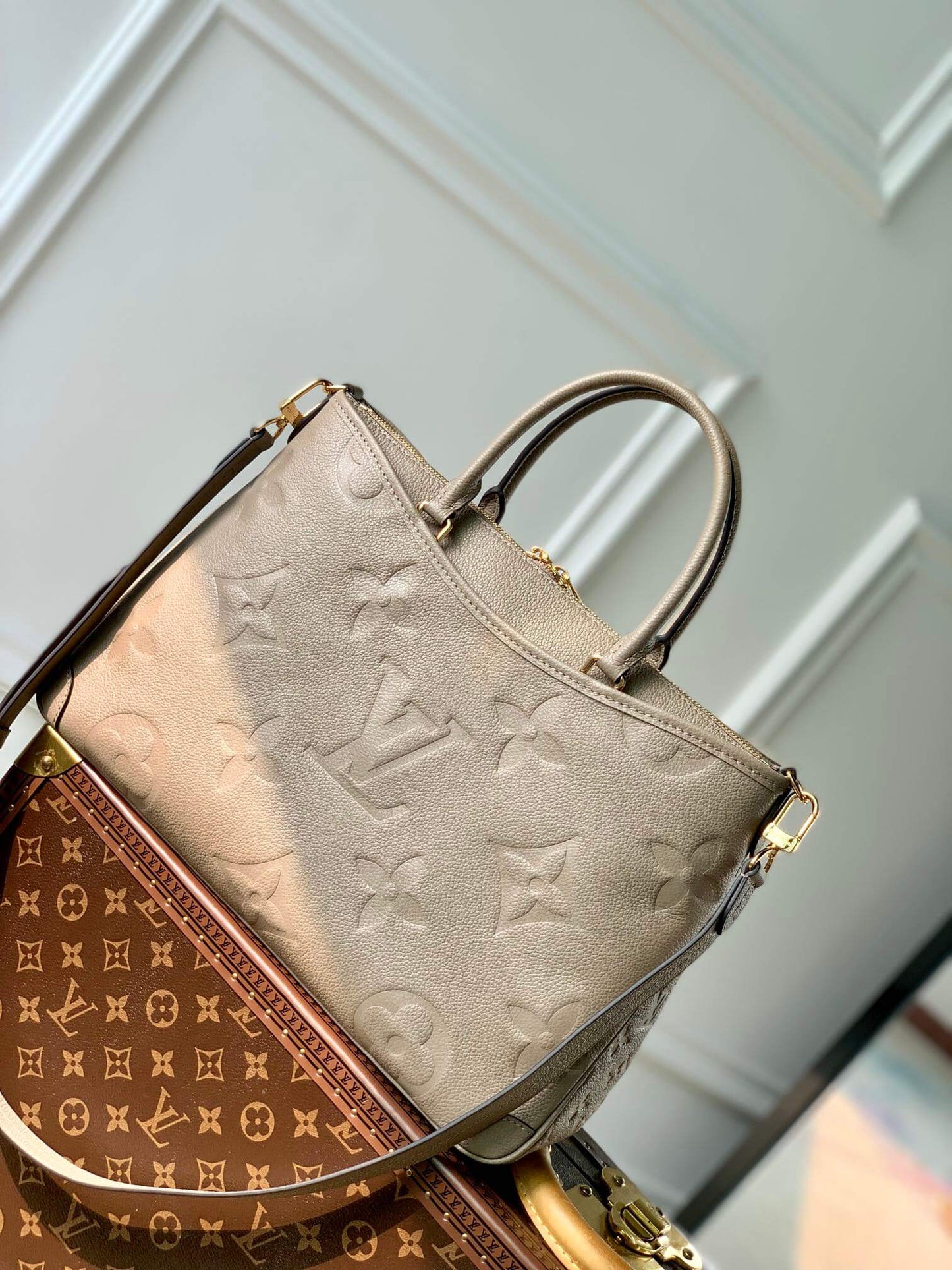 LV Trianon Bag In Monogram Empreinte Leather