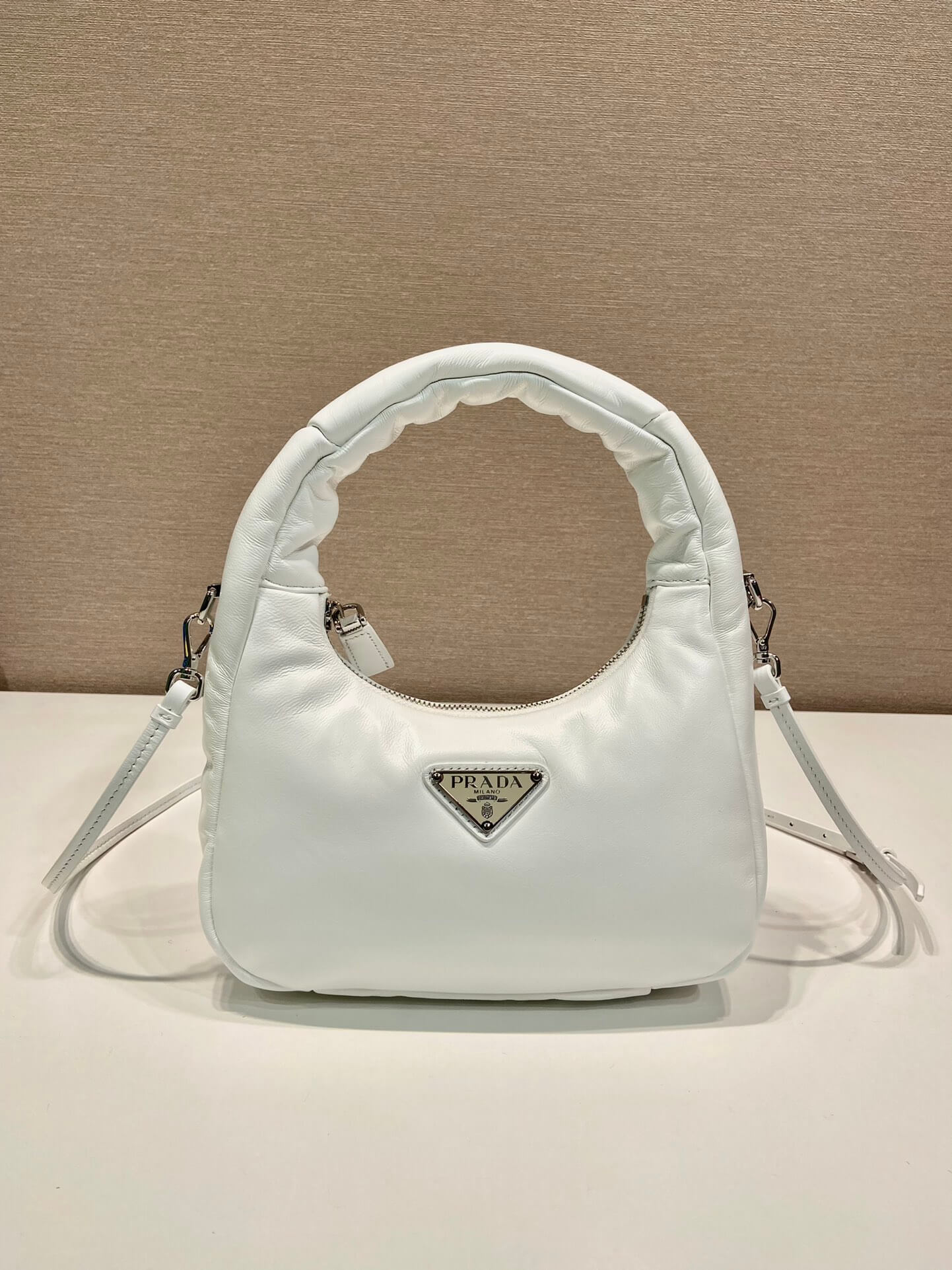 Prada Small Padded White Bag