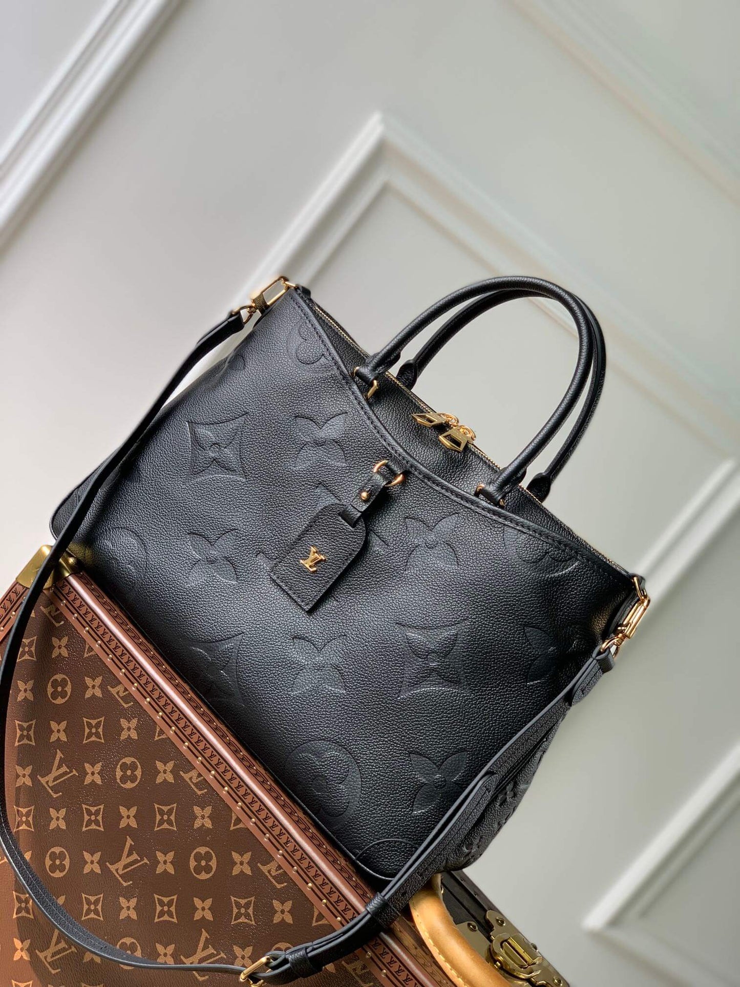 LV Trianon Bag In Monogram Empreinte Leather