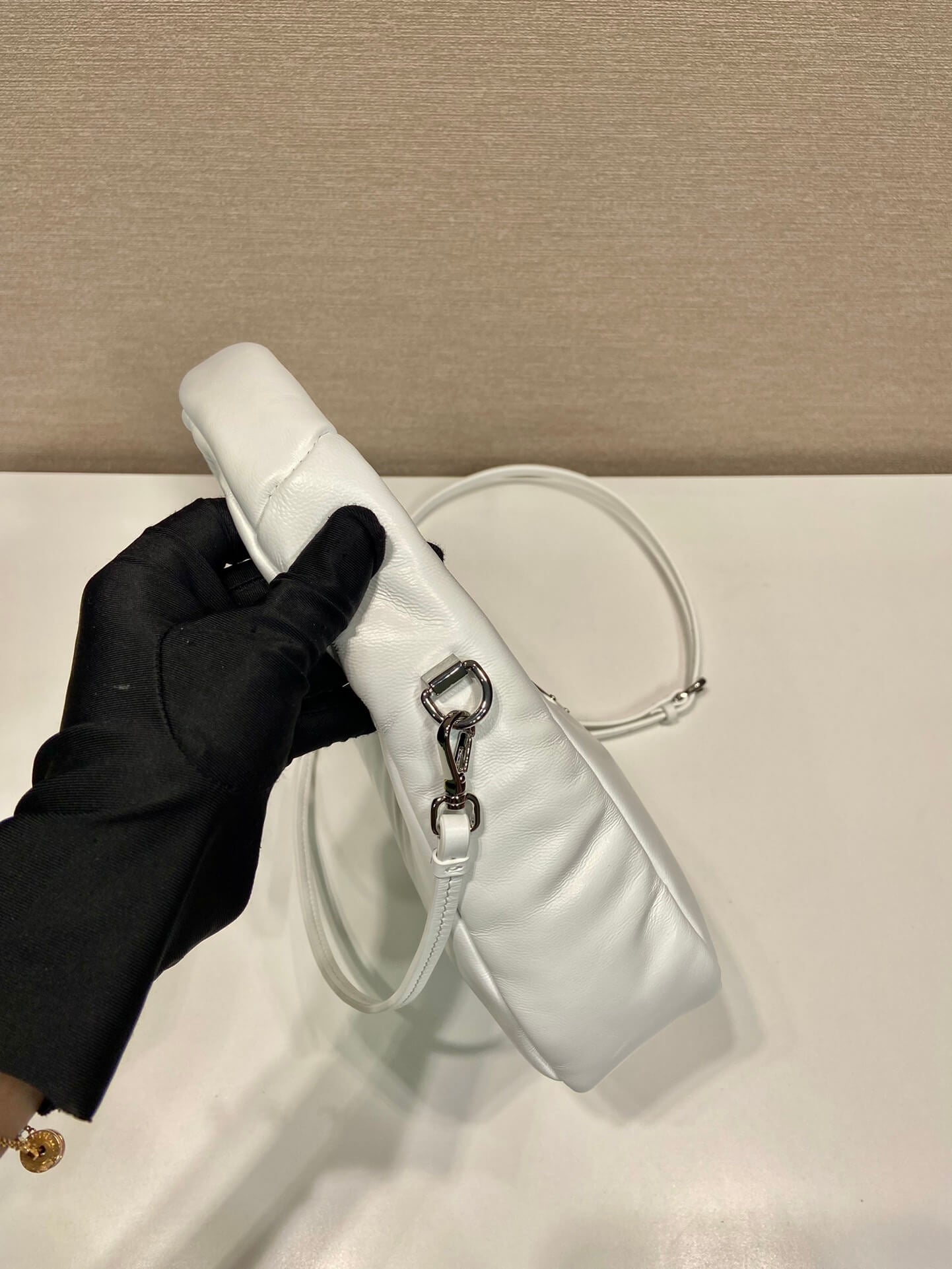 Prada Small Padded White Bag