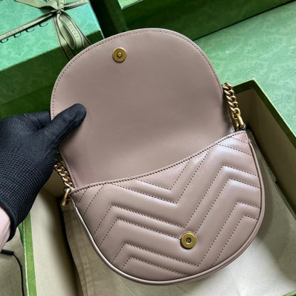 Gucci Mini GG Marmont Leather Shoulder Bag