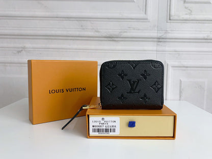 LV Zipper Compact Purse Wallets