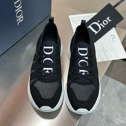 Men's Black B25 Neoprene & Mesh Low Top Sneakers