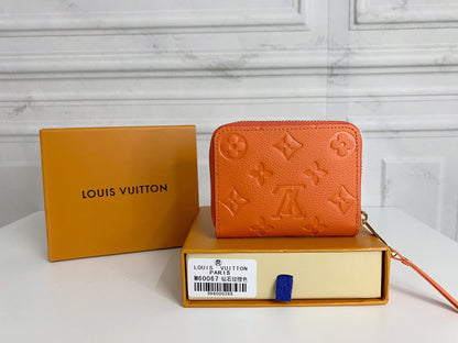 LV Zipper Compact Purse Wallets