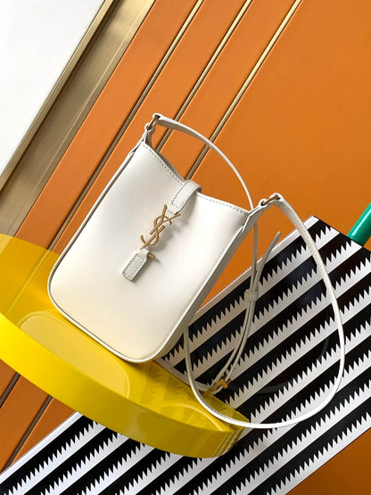 YSL Le 5 À 7 Mini White Bag